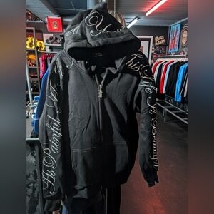 Yours Truly Phora Black Zip Up Hoodie Mens M New In Original Packaging. Rare!!!